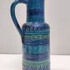 Vase pichet en céramique bleue de Rimini par A. Londi et F. Montelupo pour Bitossi