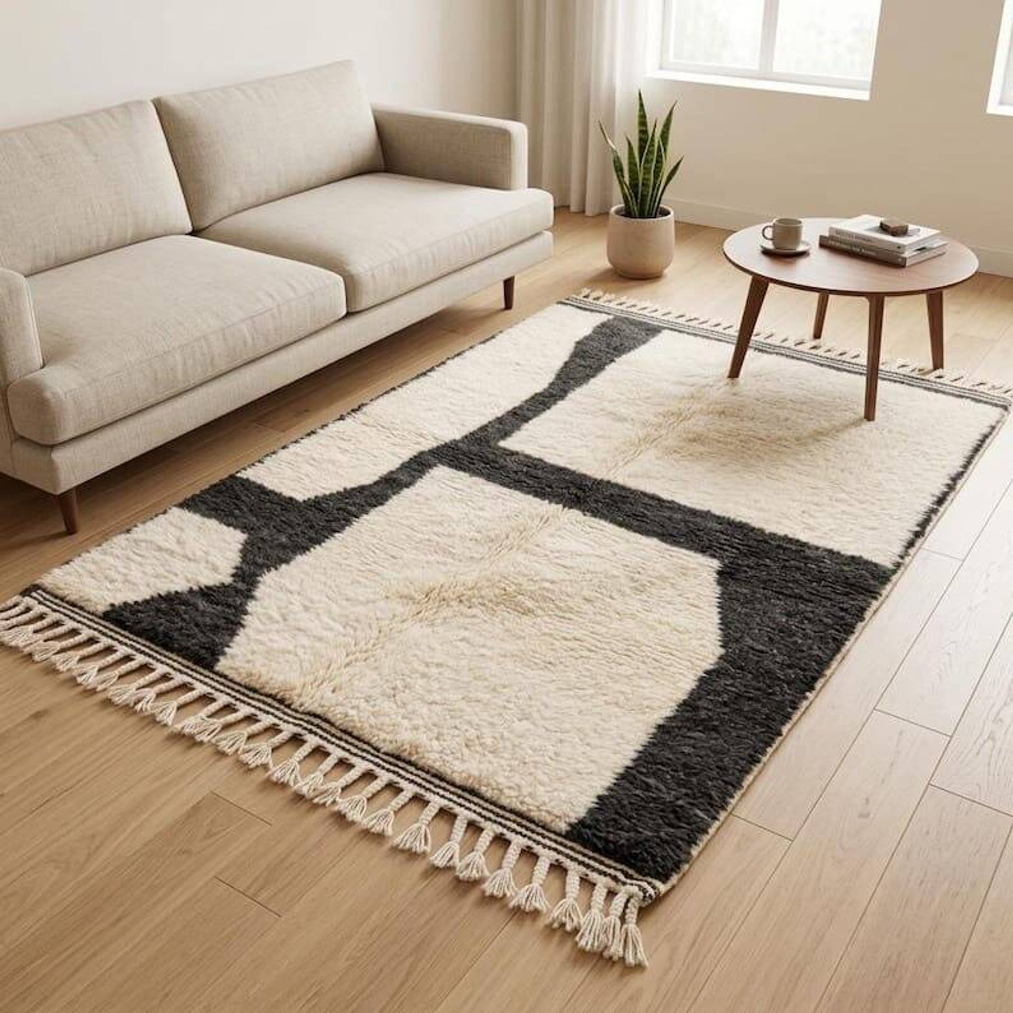 Custom traditional natural wool rug size 150/250 cm