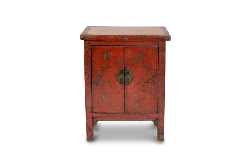 Two Chinese red lacquer sideboards. Nineteenth century.