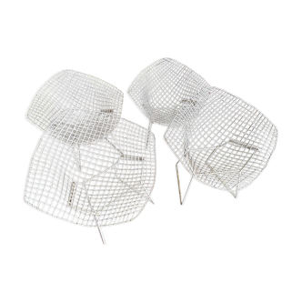 Set de 4 fauteuils Diamond d'Harry Bertoia édition Knoll