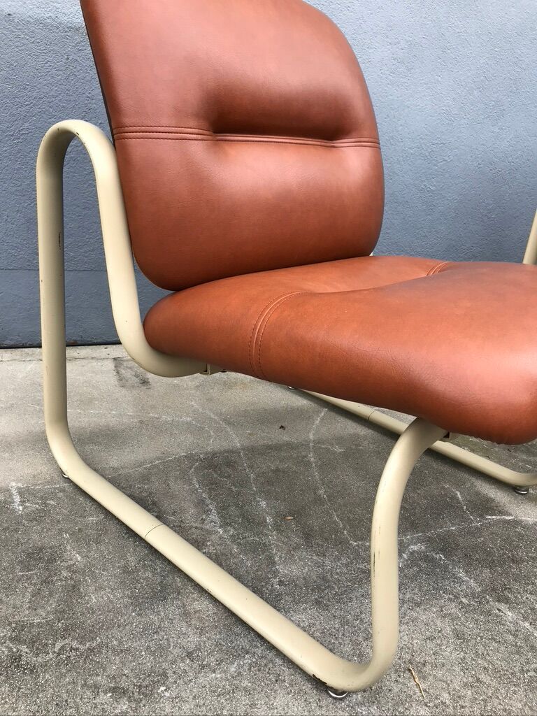Pair of vintage Steelcase 1970 armchairs