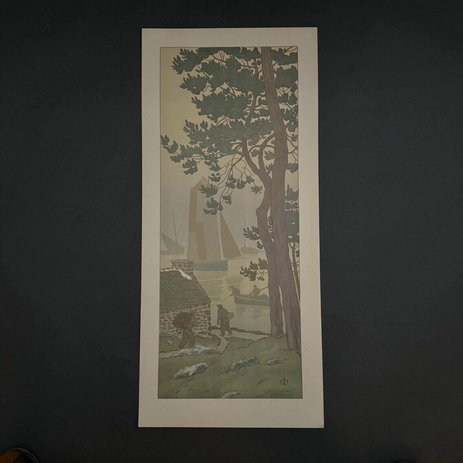 Lithograph by Henri Rivière The Magic of the Hours - The Mist