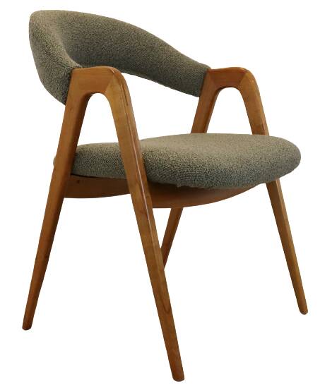 vintage WK Möbel style fauteuil / stoel 'Wildflecken' nieuwe bouclé stof
