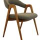 vintage WK Möbel style fauteuil / stoel 'Wildflecken' nieuwe bouclé stof
