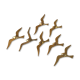 Lot de 7 oiseaux laiton vintage 1960