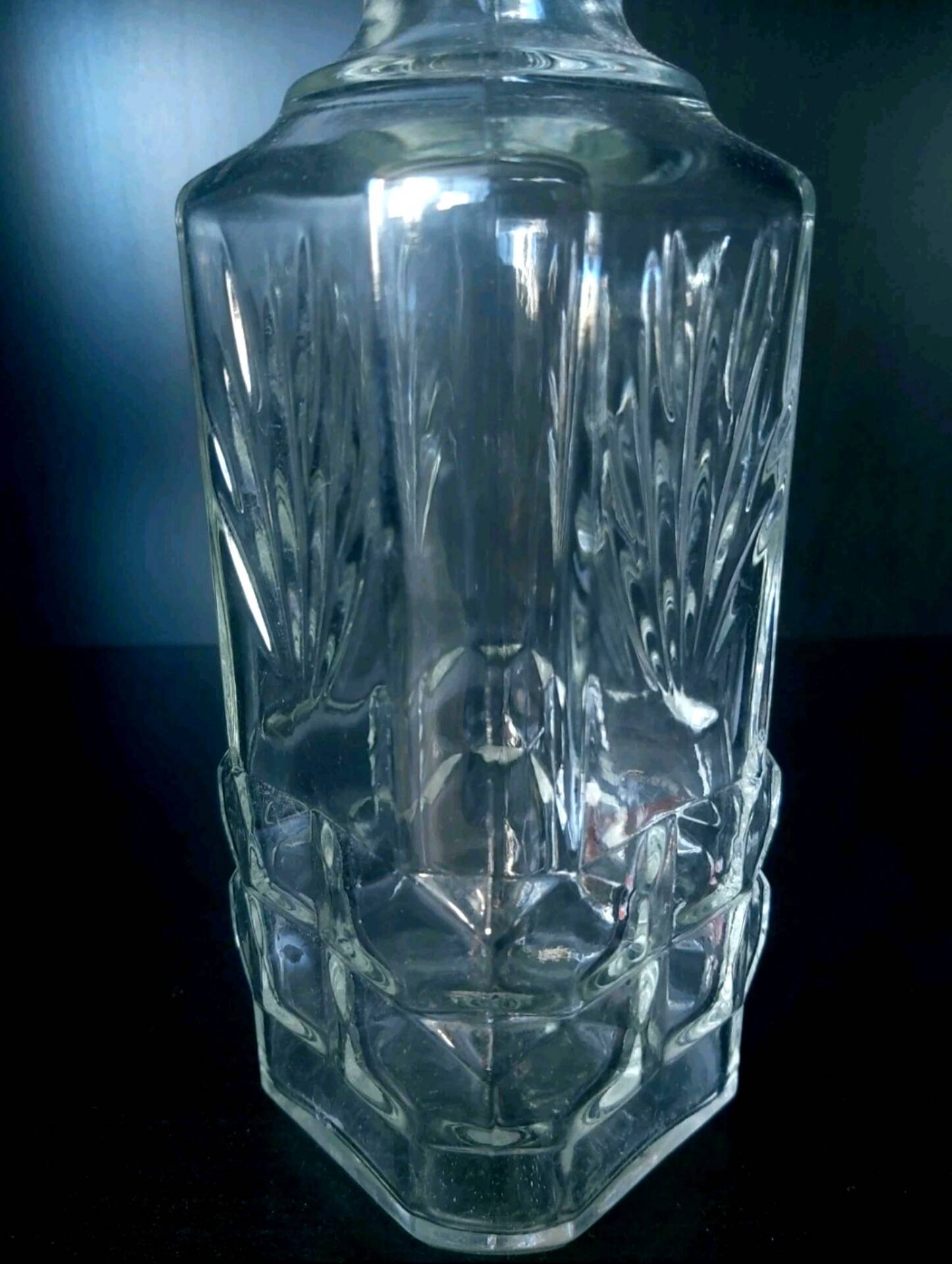 Carafe à whisky en verre taillé vintage 25 cm