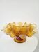 Vintage punch service blown glass Biot amber