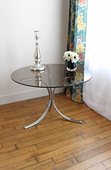Smoked glass coffee table