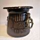 Pot cover. Ancient copper cauldron engraved Indo Persian. Nineteenth century.