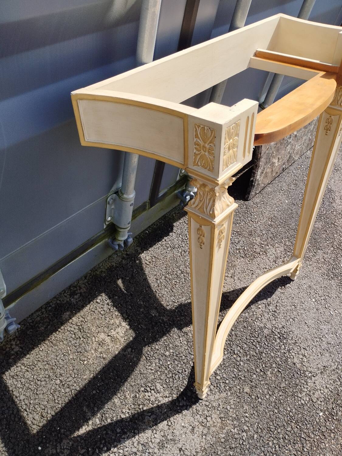 Antique Louis XVI style console with marble top