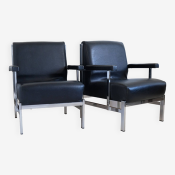 Pair of designer armchairs