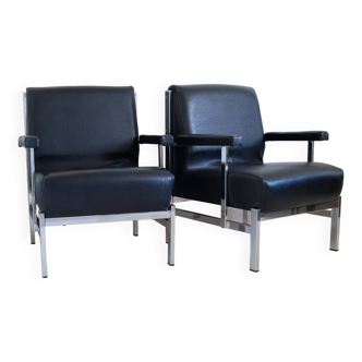 Pair of designer armchairs