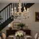 vintage 1960s glass and brass pendant chandelier with pendants
