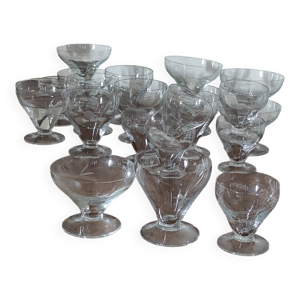 Service art déco verre