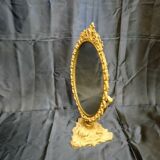 Old brass mirror