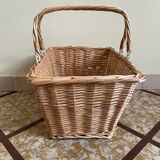 Light beige wicker basket