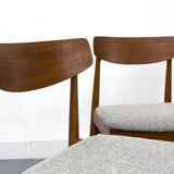 Chaises de salle à manger en teck et laine par Casala, années 1960, lot de 6