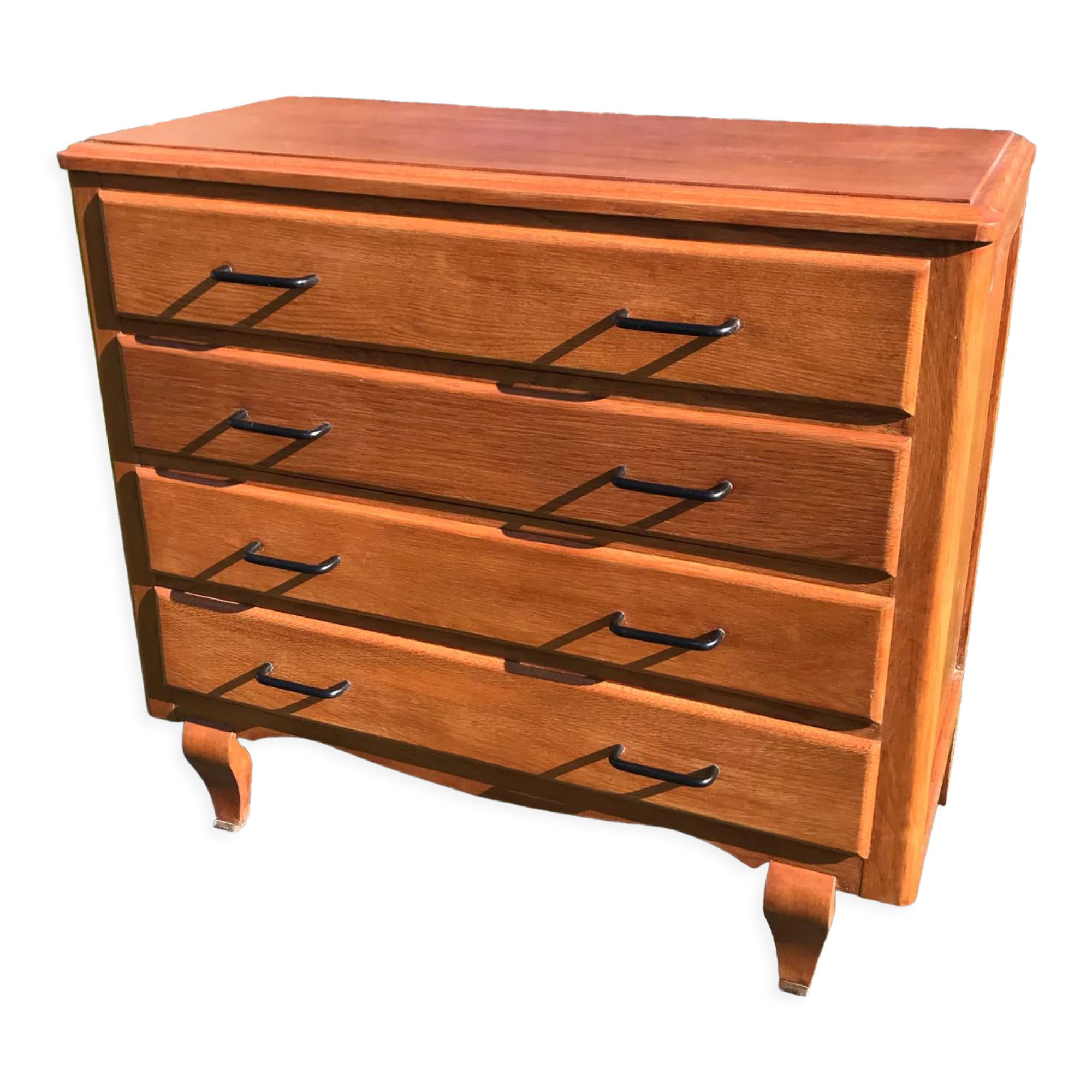 1950 vintage chest of drawers in gilded oak