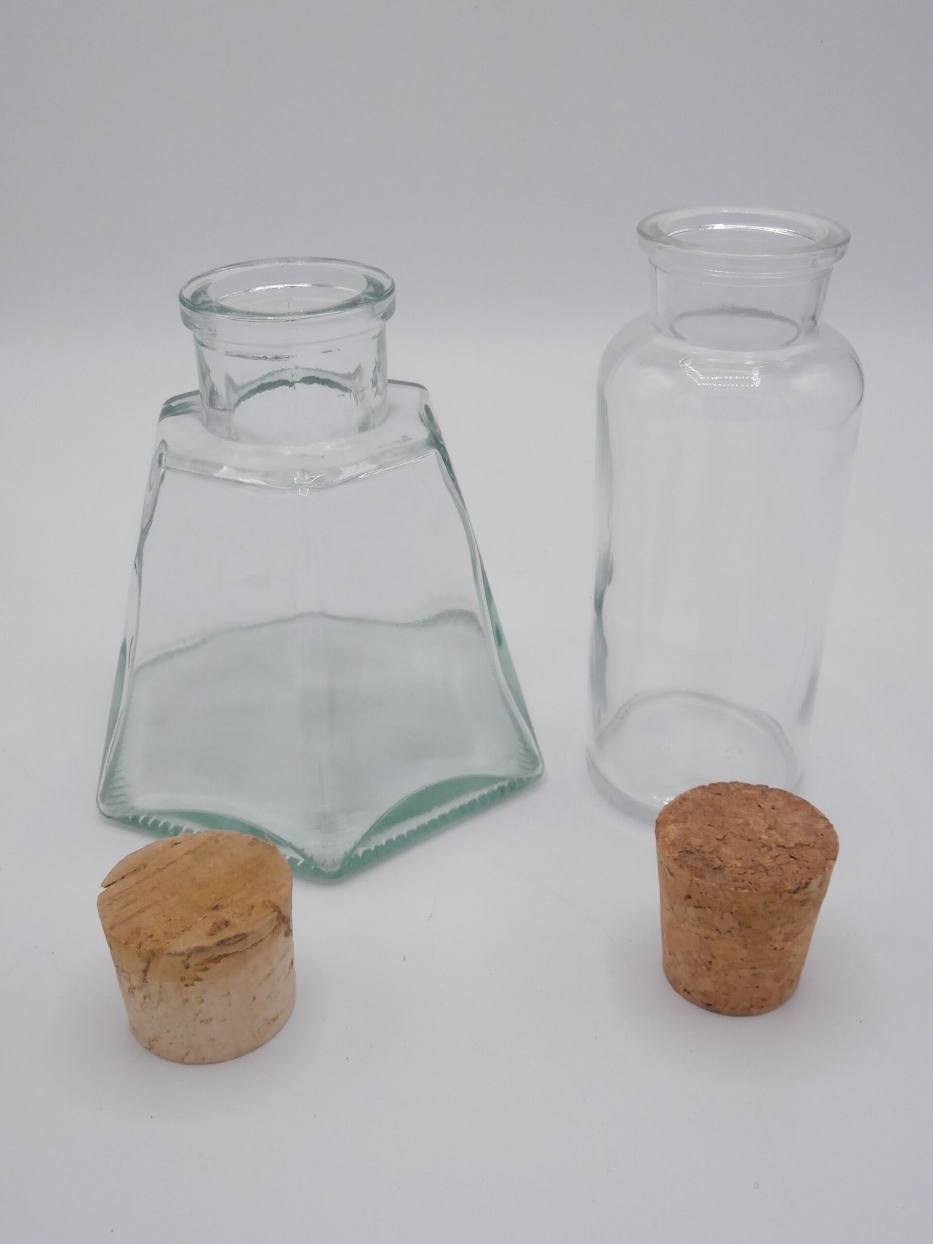 Pair of glass jars