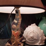 Vintage resin lamp with marine shell inclusions