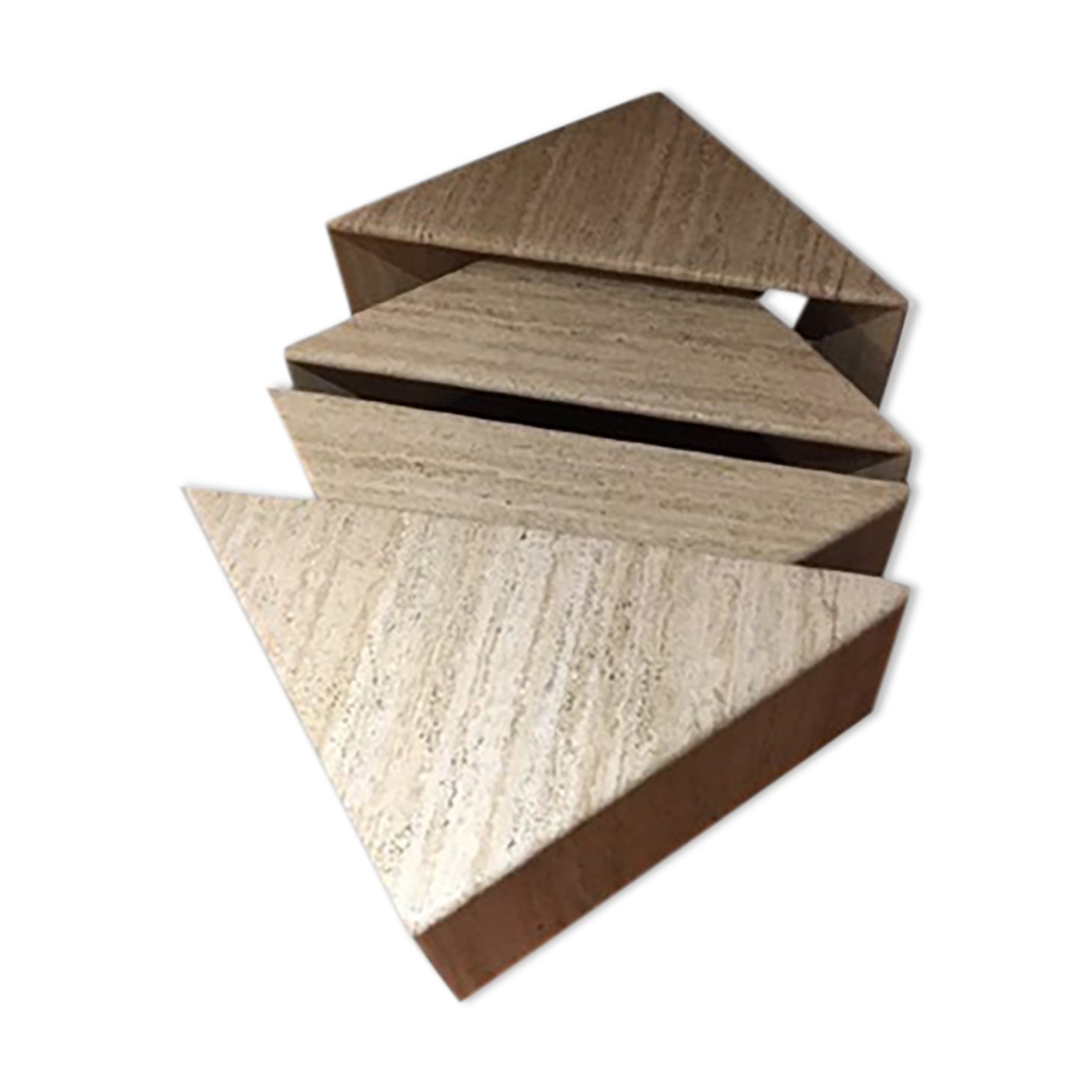 Travertine gigote table - 1970