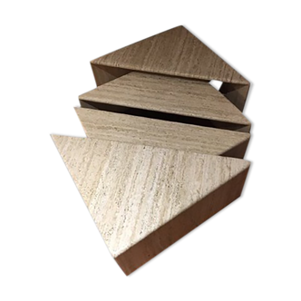 Travertine gigote table - 1970