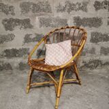 Rattan shell chair