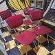 4 chaises vintage bordeaux