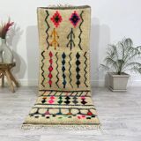 Handmade wool Berber rug 300 X 100 CM