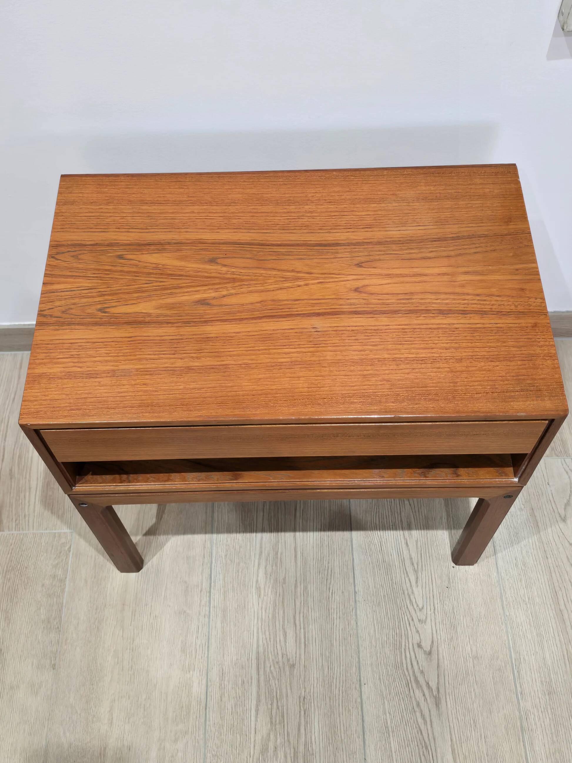 Scandinavian teak bedside table – made in Denmark – 1960s