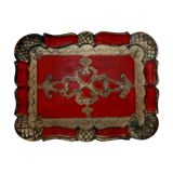 Top in florentine painted wooden gilded and red