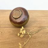 Vase boule en grès signé Durrenberger