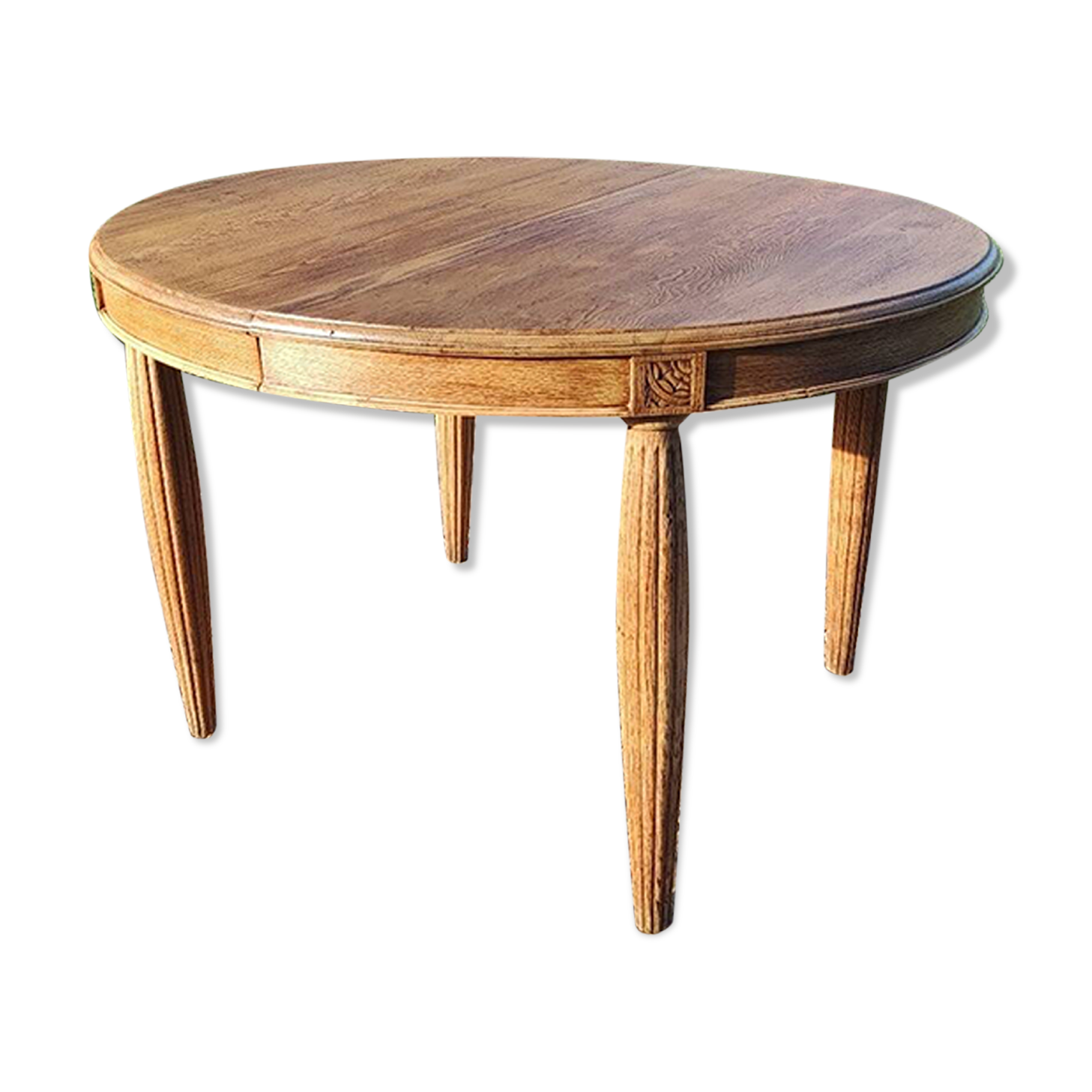 Round art deco table with extension