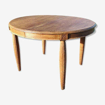 Round art deco table with extension