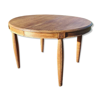 Round art deco table with extension