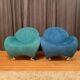 Pair of Papageno armchairs designed by Jan Armgardt, Leolux, Netherlands, 1990s