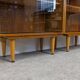 Library or display cabinet with 4 modules in light oak, France around 1960.