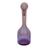 Blown glass bottle with bubbles, Biot glassware style, vintage