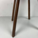 Chaise d'appoint brutaliste artisanale antique fabriquée à la main, style ferme néerlandais