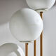 Metal and glass floor lamp