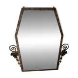 Art Deco Wrought Iron Mirror A Deco Grape Beveled Mirror 1930s
