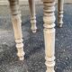 Renovated Louis Philippe round extendable dining table with 4 leaves.