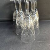 8 champagne flutes - cut crystal – cristalleries royales de champagne