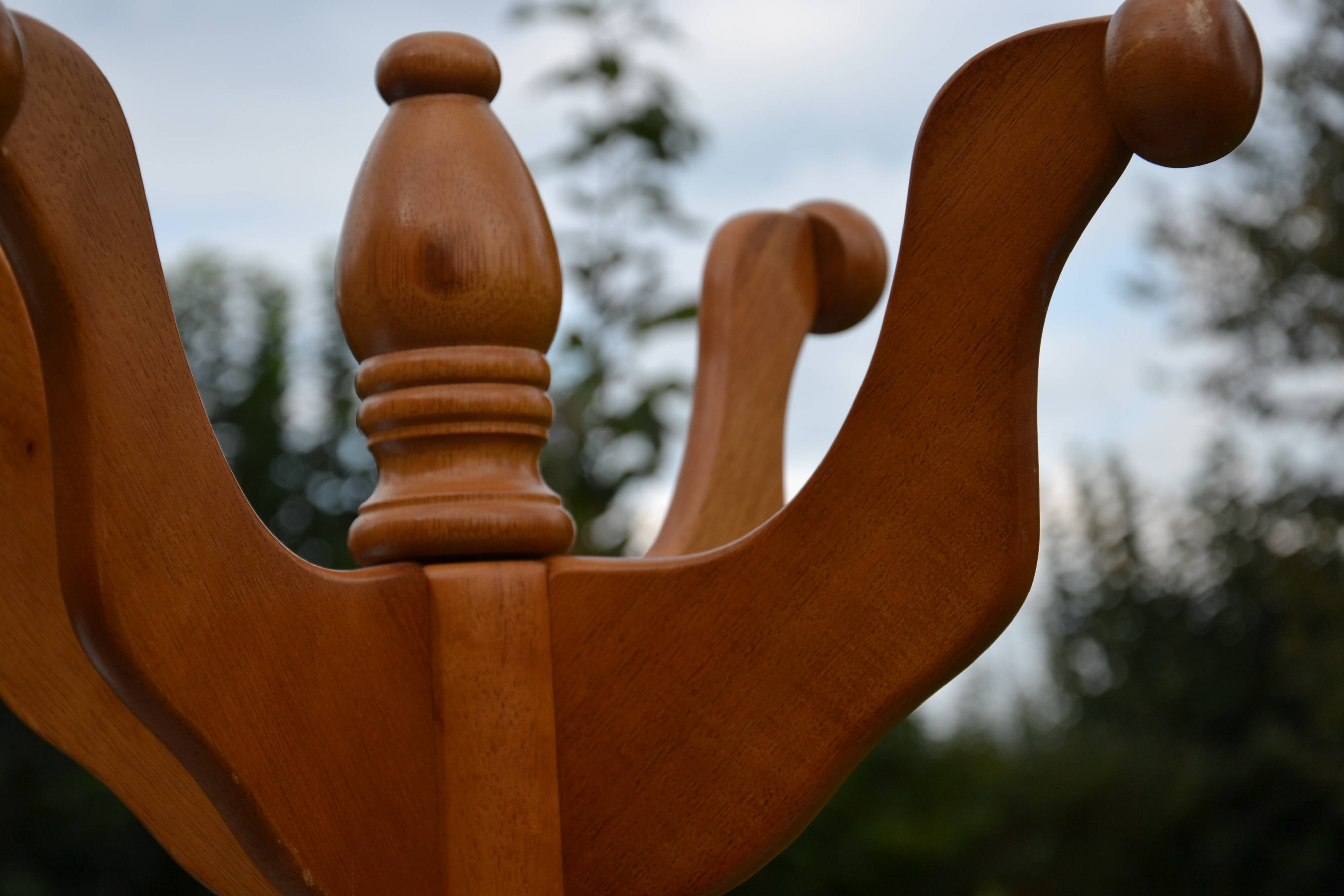 Vintage wooden coat rack, 1970