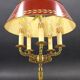 Bronze Bouillotte Lamp in Solid Empire Style Five Lights * Lucien Ga