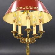 Lampe Bouillotte en Bronze Massif de Style Empire Cinq Lumières * Lucien Ga