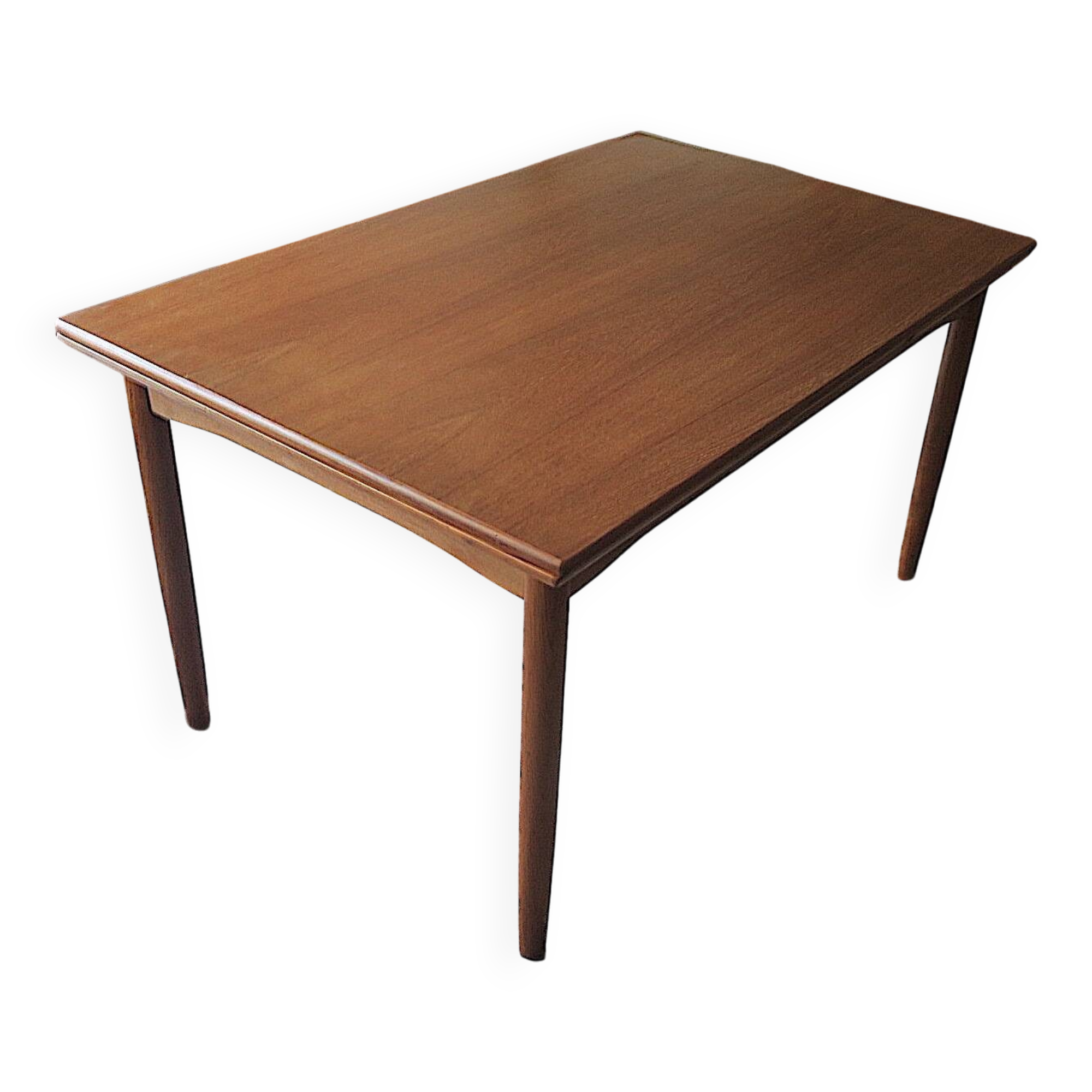 Grande table à manger extensible en teck du milieu du siècle 244 x 90 cm, Danemark 1960