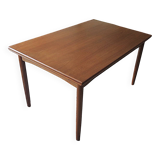 Large mid century teak extendable dining table 244 x 90 cm, Denmark 1960s