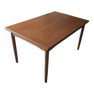 Large mid century teak extendable dining table 244 x 90 cm, Denmark 1960s