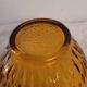 Amber pressed glass bowl with ribbed decoration – 1960s–1970s